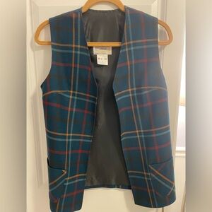 Vintage James Pringle Scottish Fashions Wool Waistcoat Vest Women 10 Scotland